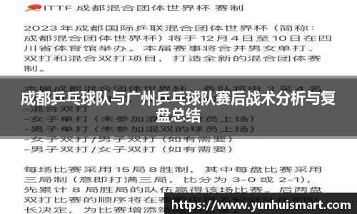 成都乒乓球队与广州乒乓球队赛后战术分析与复盘总结